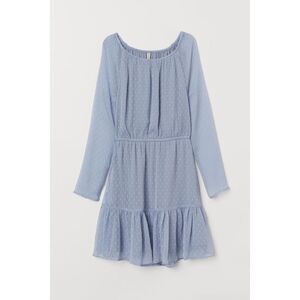 H&M Divided | Pigeon Blue Flounced Dress | Size 6